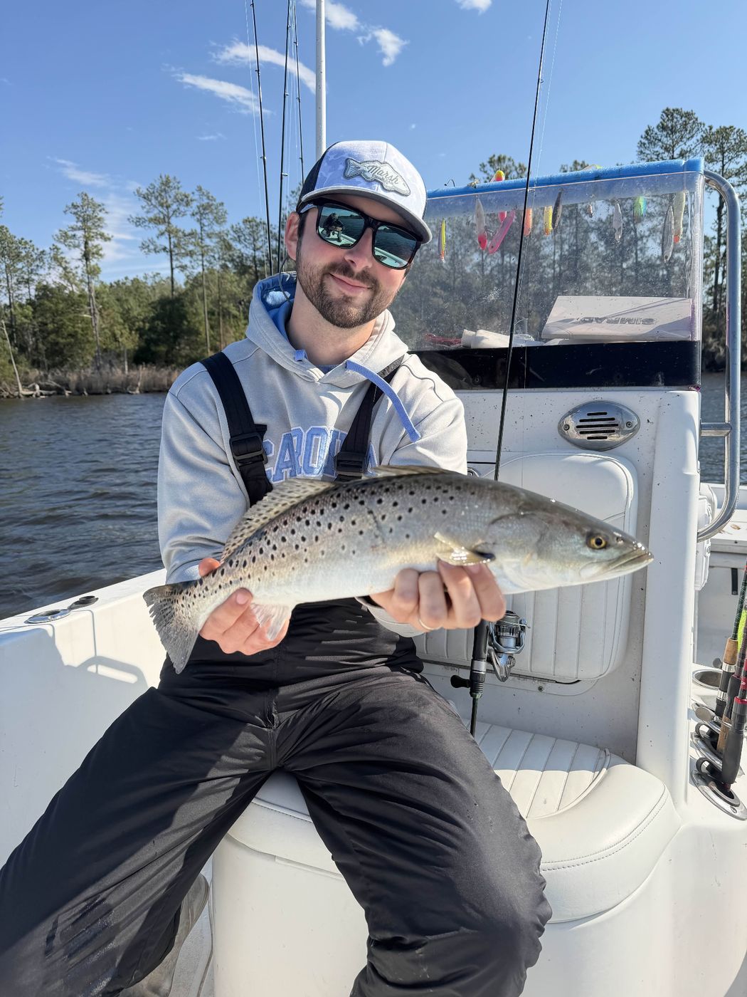 Angler with a Pamlico River catch
