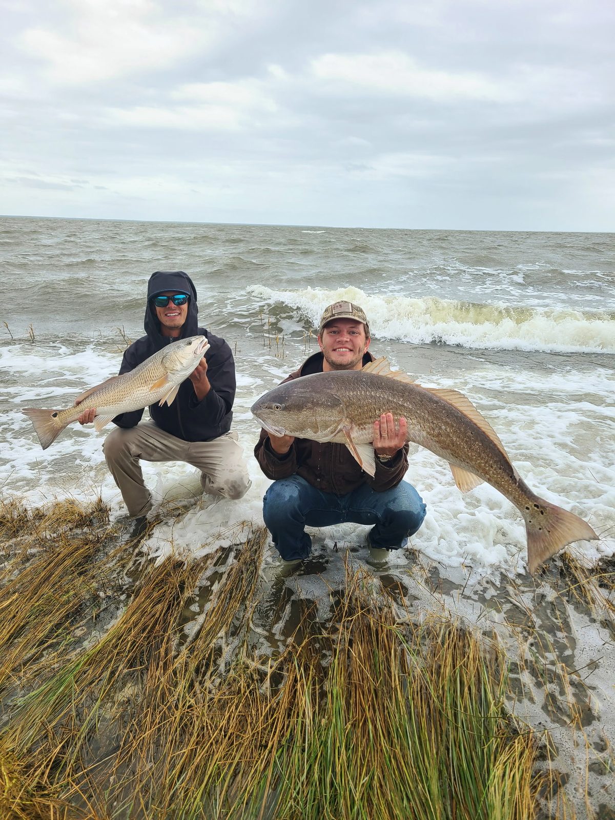 Red drum landed on a Champs Coastal charter