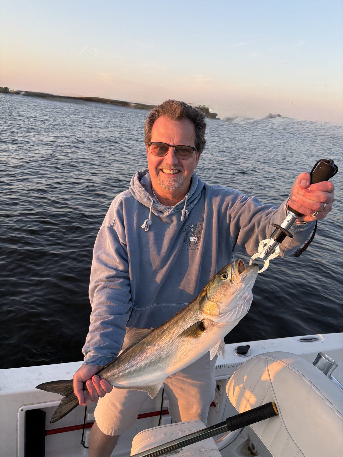 Client with a Pamlico River speckled trout