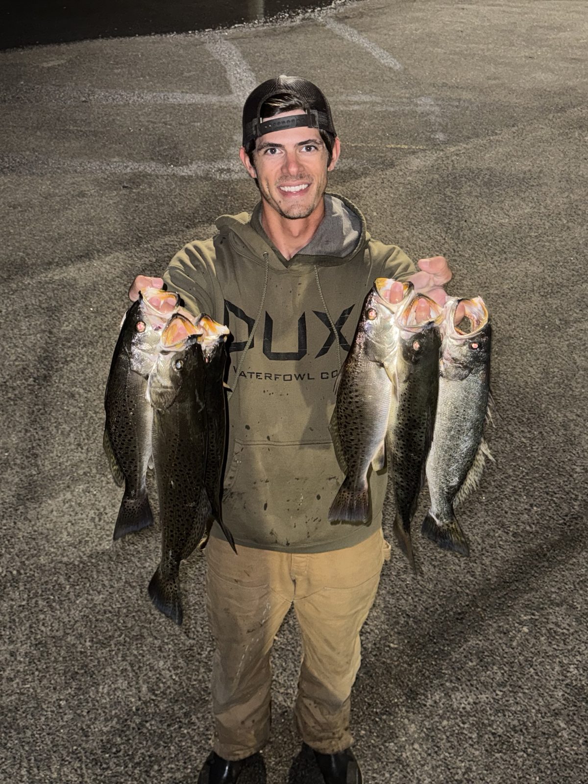 Trophy red drum caught with Captain Chandler