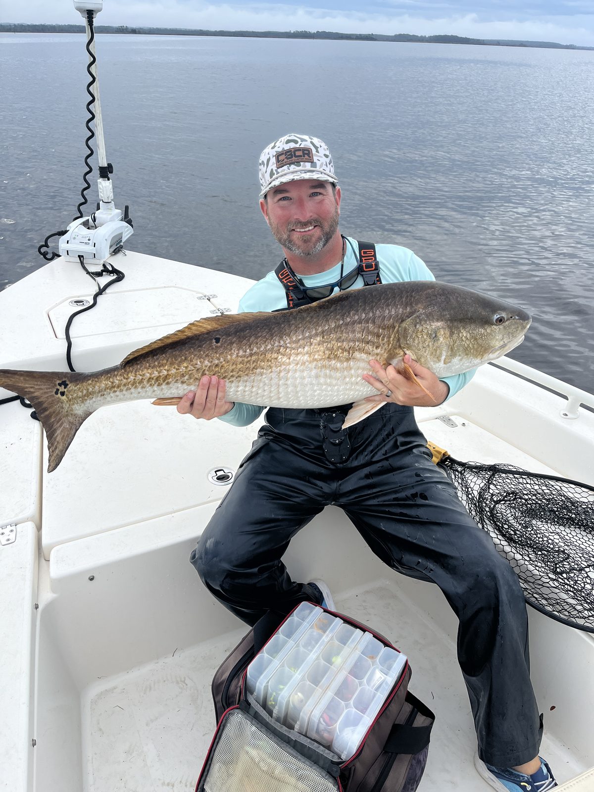 A solid speckled trout release