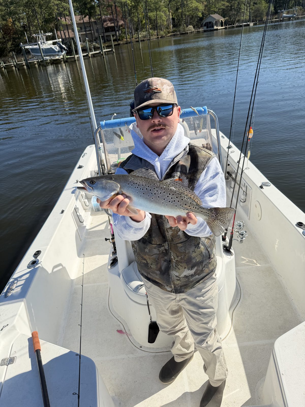 Angler with a personal-best trout