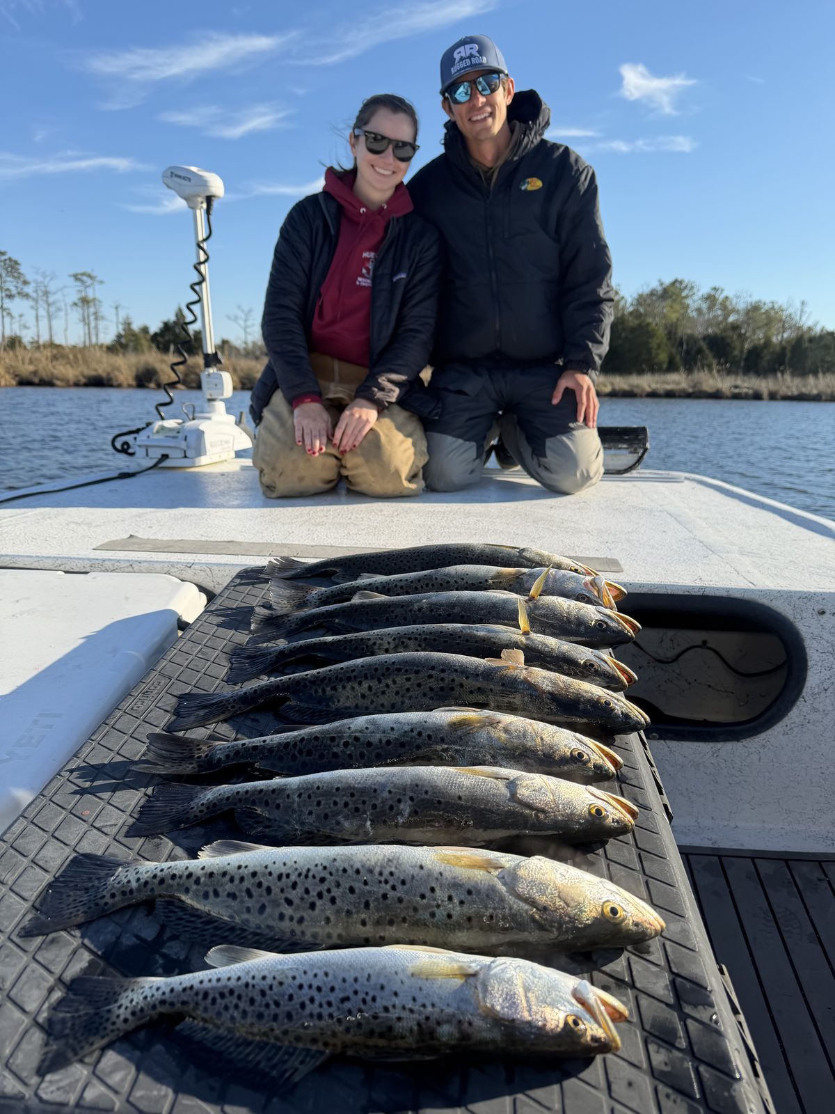 Happy anglers with their inshore haul