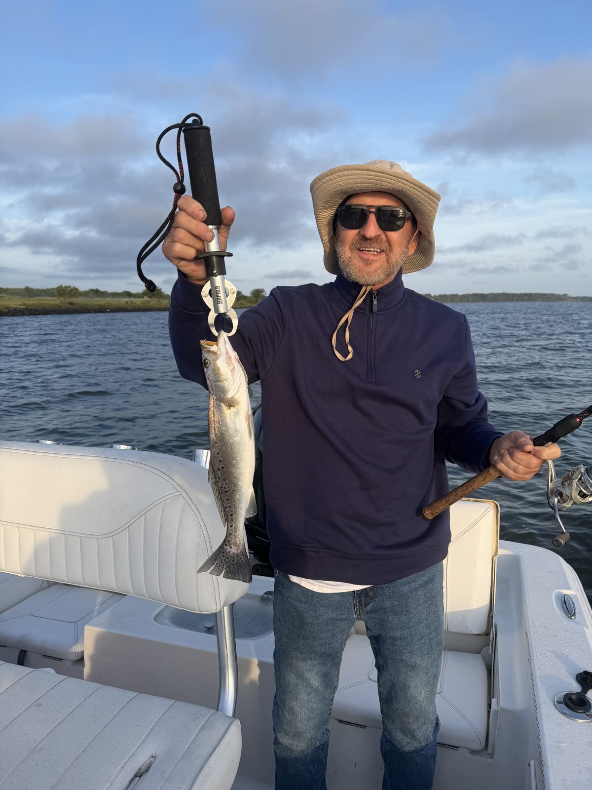 Happy anglers with their inshore haul