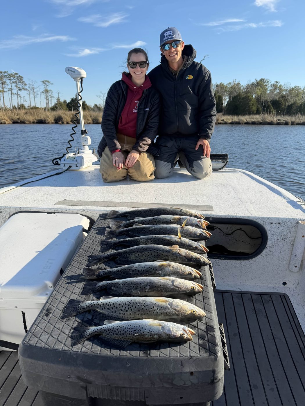 Angler with a catch on a Champs Coastal charter