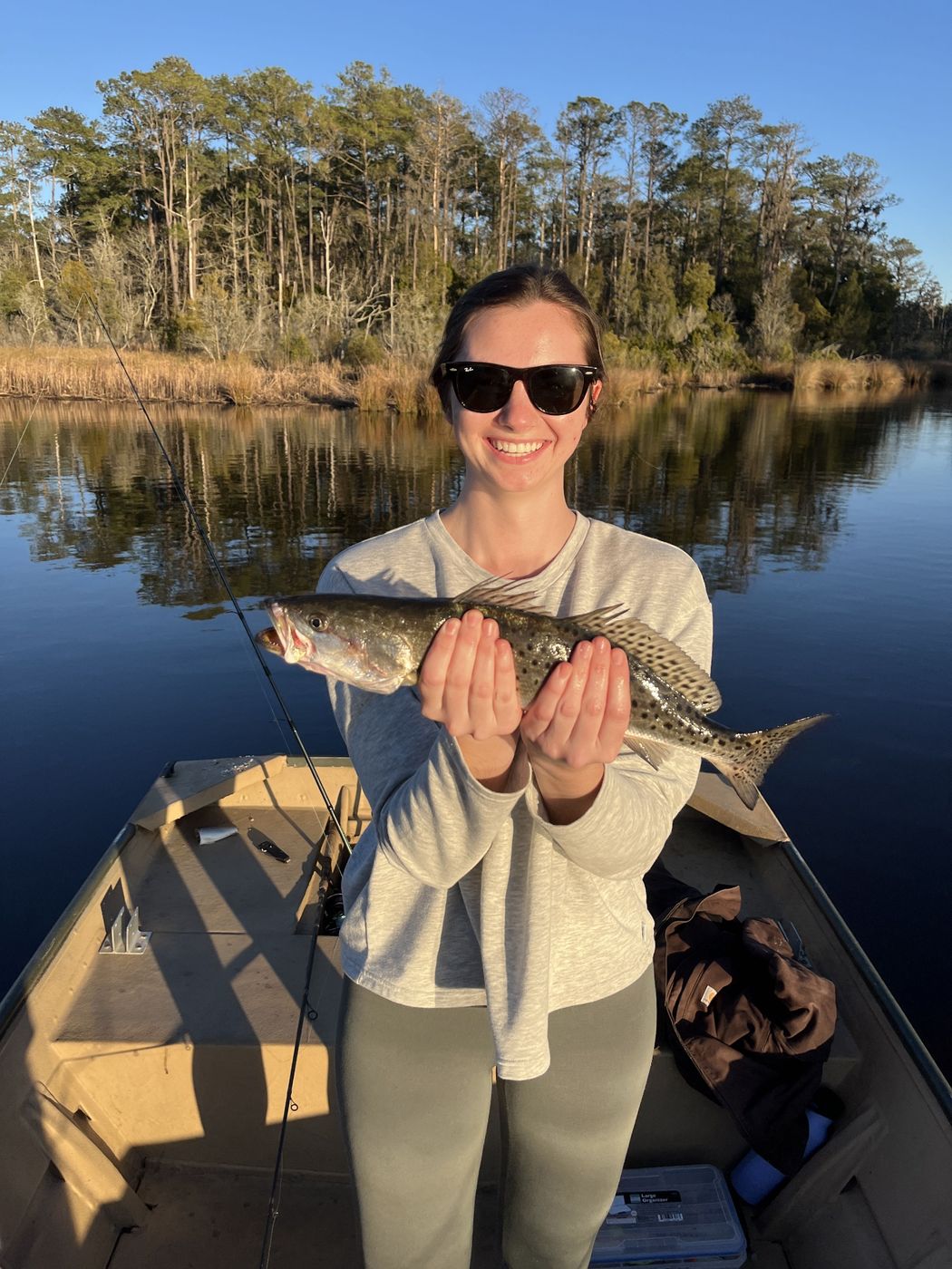 Happy angler with an inshore catch